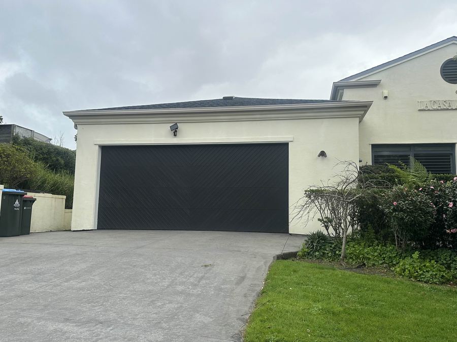 Modern sectional garage door installed in Auckland